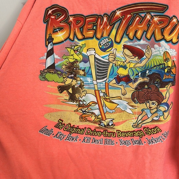Brew Thru size large orange Tshirt great shape - Picture 4 of 4